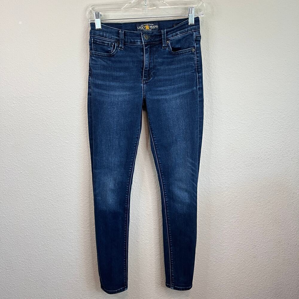 Lucky Brand Brooke Legging Jean Women's 2/26 Mid Rise Dark Wash Skinny Stretch